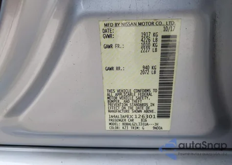 2018 Nissan Altima 2.5 S from USA, damaged, VIN 1N4AL3AP8JC126301